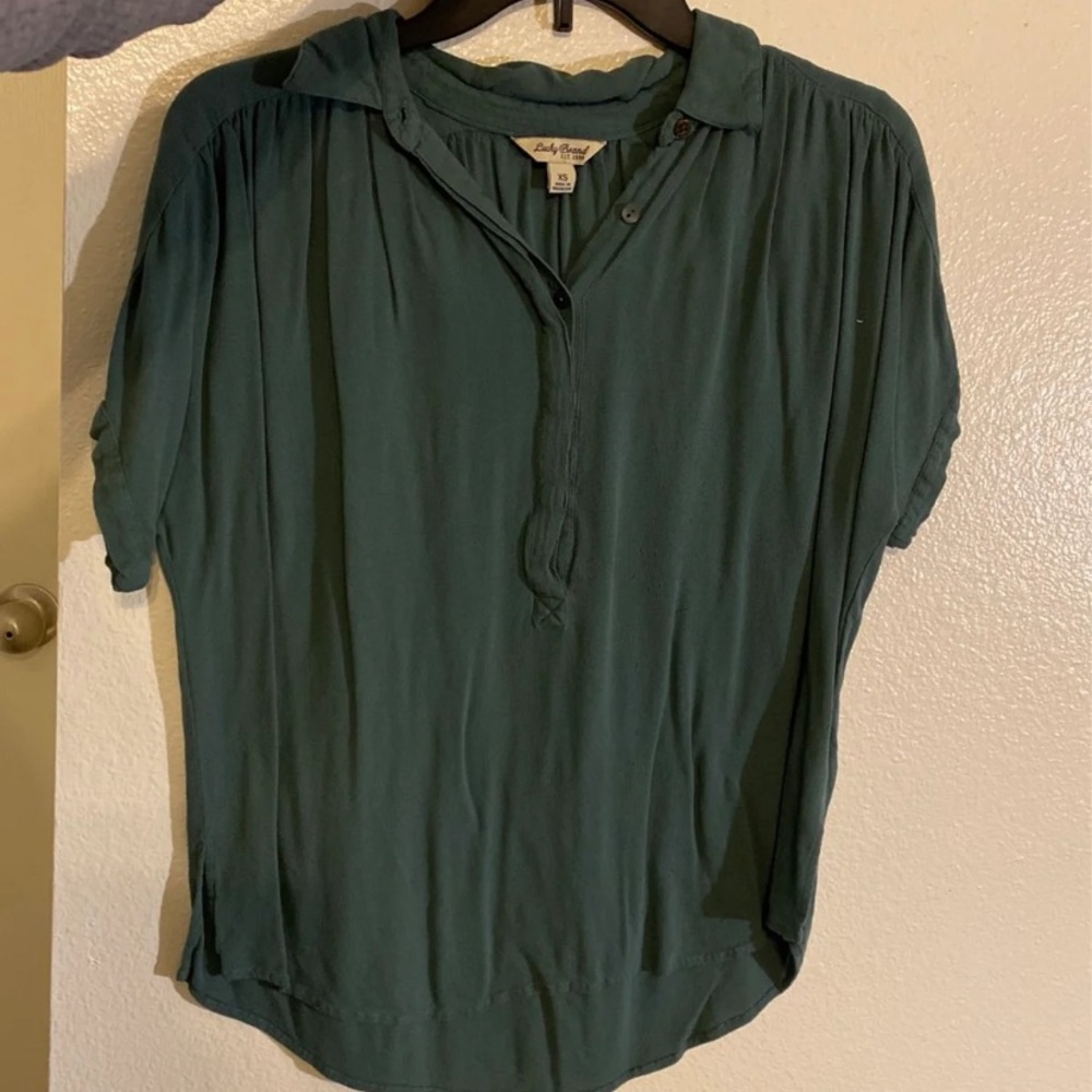 Olive green Lucky brand blouse